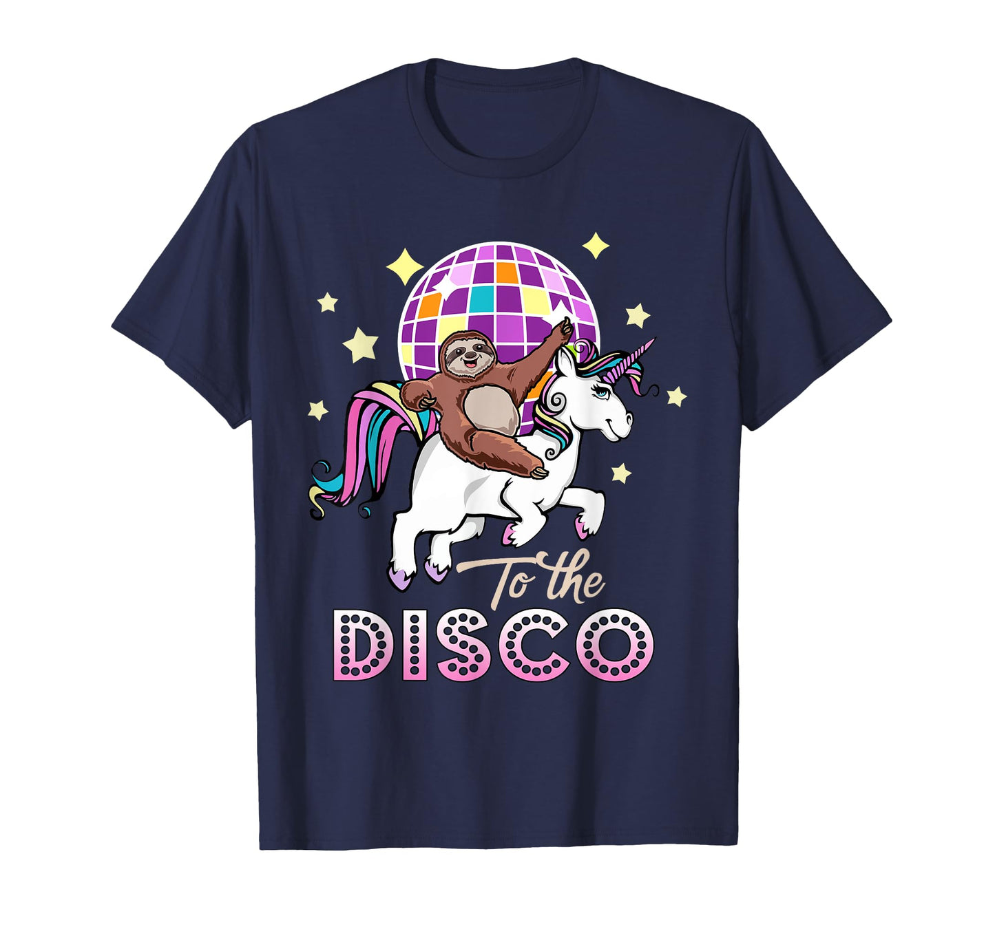 Sloth Riding Unicorn To The Disco T-Shirt