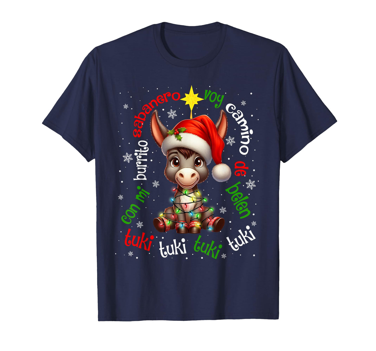 Tuki Tuki Donkey Mi Burrito Sabanero Mexican Mexico Xmas T-Shirt