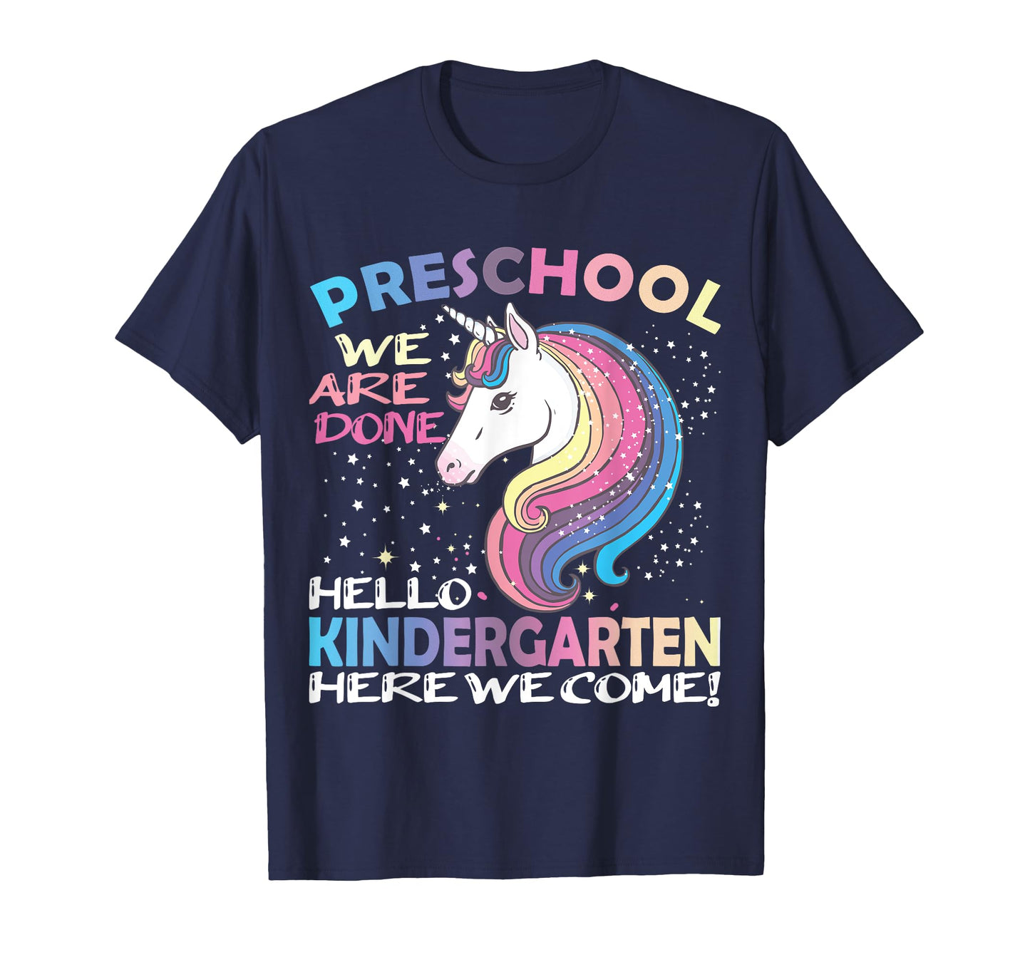 Goodbye Preschool Graduation Hello Kindergarten Prek Unicorn T-Shirt