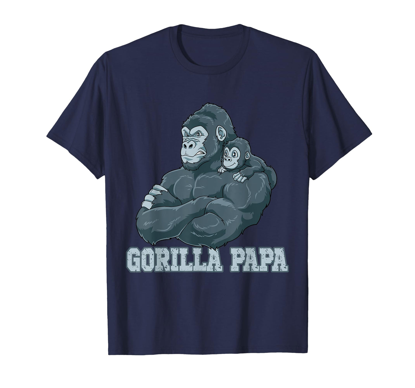 Gorilla Papa Vater und Baby Papa Father's Day T-Shirt