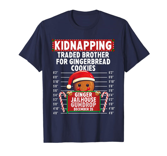 Kidnapping Ginger Jailhouse Christmas Gingerbread Holiday T-Shirt