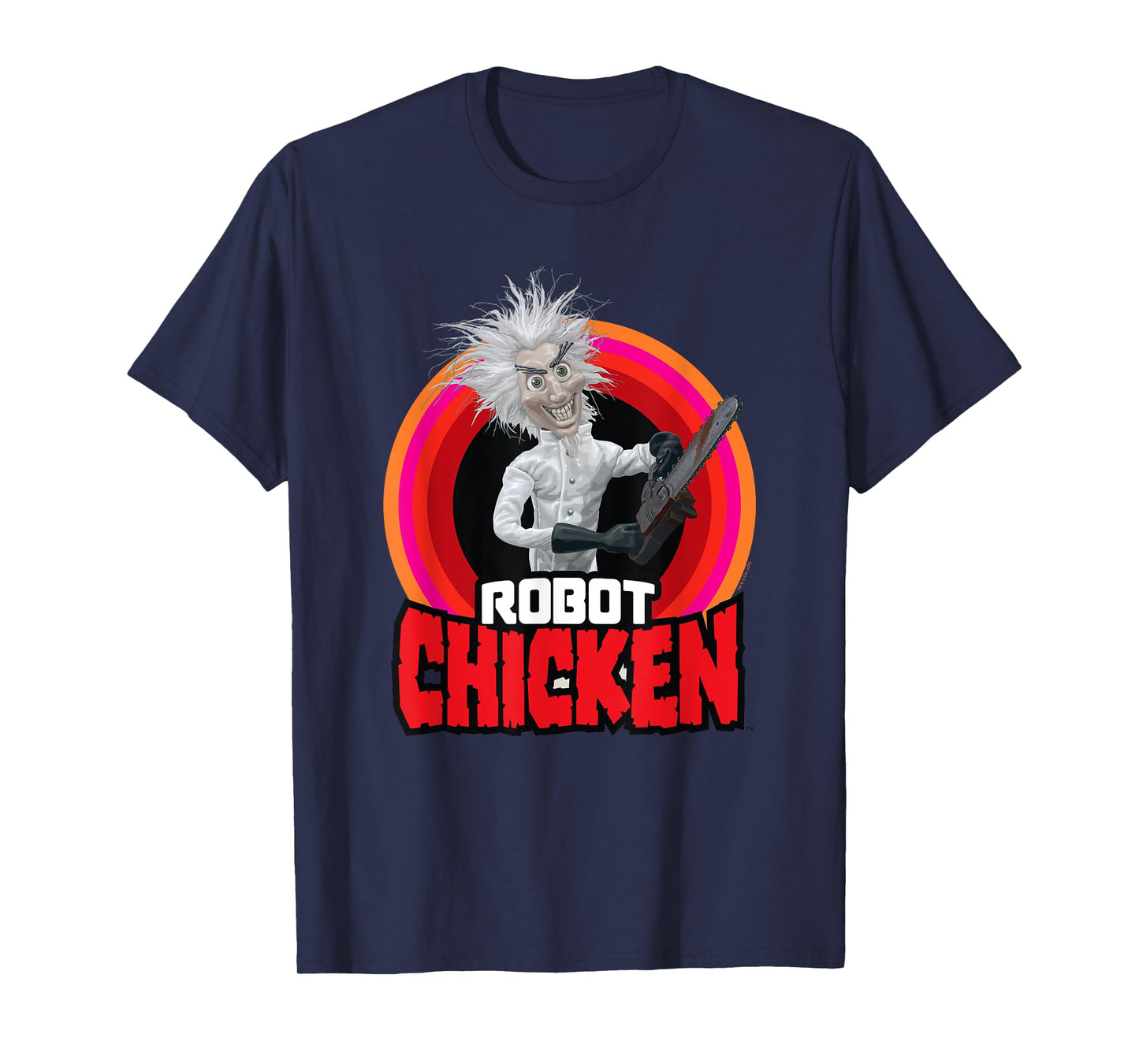 Robot Chicken Fritz Mad Scientist Chainsaw T-Shirt