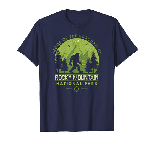 Bigfoot Rocky Mountain Wilderness T Shirt Colorado Sasquatch T-Shirt