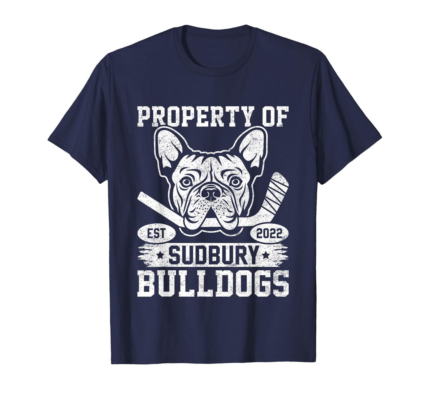 Bulldog Pet Dog Property Of Sudbury Bulldogs Men Women T-Shirt