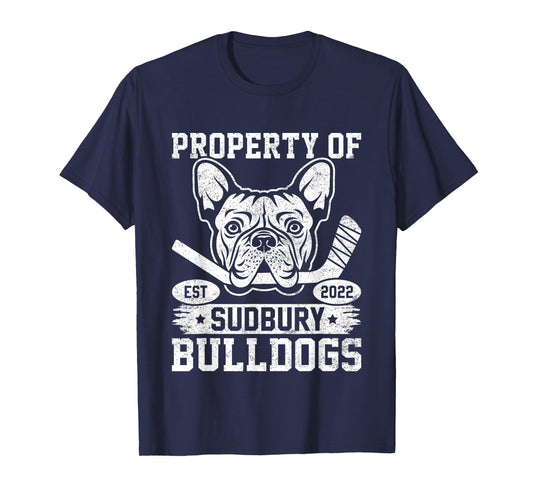 Bulldog Pet Dog Property Of Sudbury Bulldogs Men Women T-Shirt