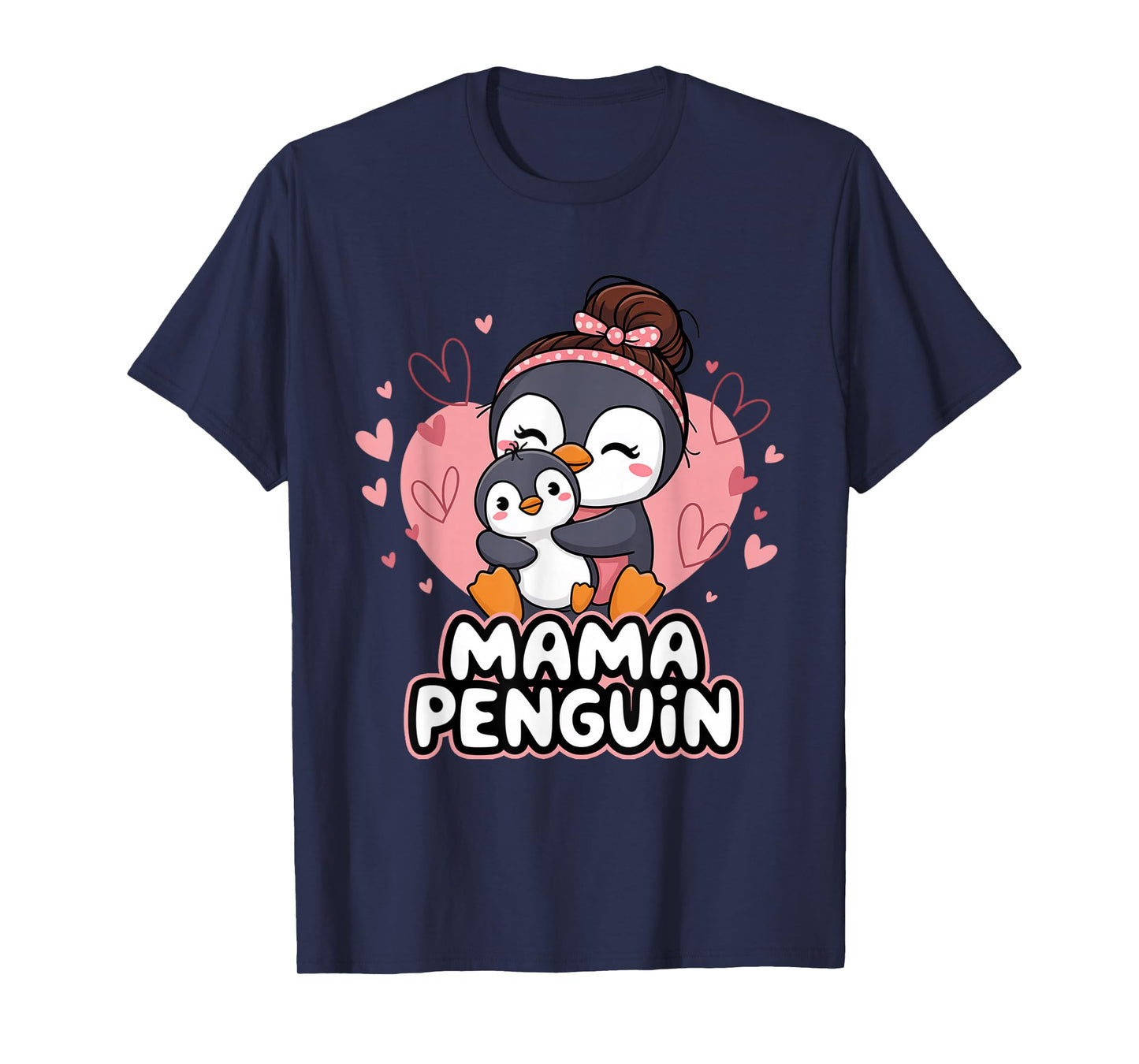 Cute Mama Penguin Holding Baby Animal Mother's Day T-Shirt