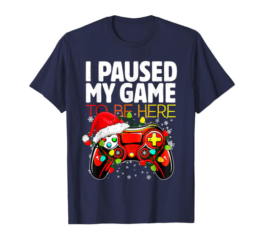 Video Game Controller Christmas Santa Hat Gamer Xmas Boys T-Shirt