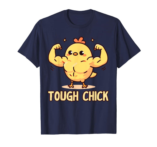 Funny Baby Chick Gym Tee Teen Girls Women One Tough Chick T-Shirt