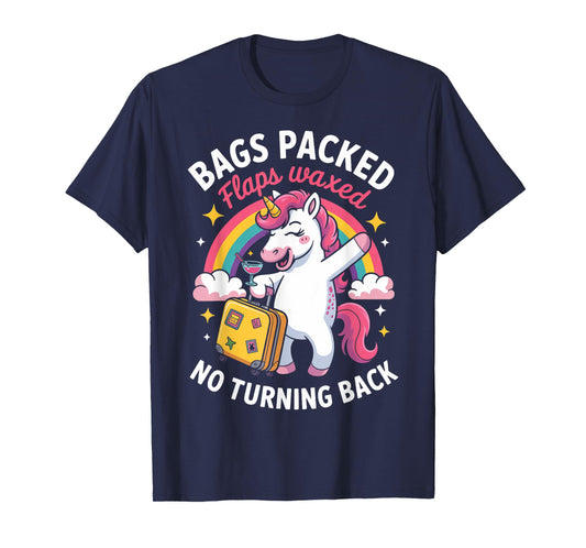 Bags Packed Flaps Waxed No Turning Back Travel Trip T-Shirt