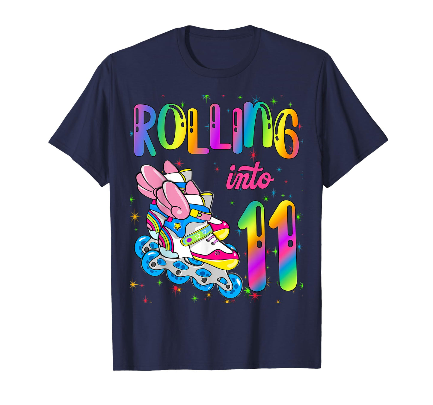 Rolling Into 11 years Let's Roll I'm Turning 11 Roller Skate T-Shirt