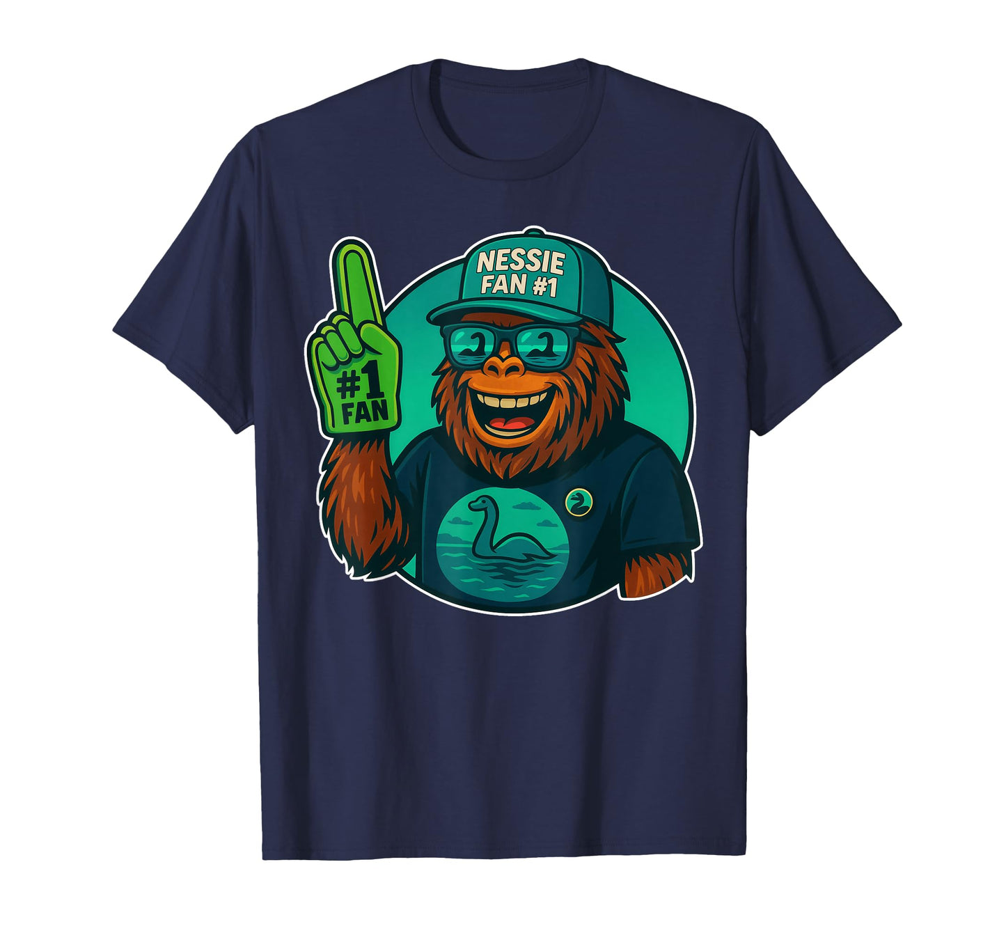 Sasquatch Number 1 Fan Loch Ness Monster Cryptid Lake Monste T-Shirt
