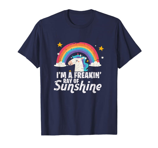 I'm A Freaking Ray Of Sunshine Shirt | Funny Unicorn Gift T-Shirt