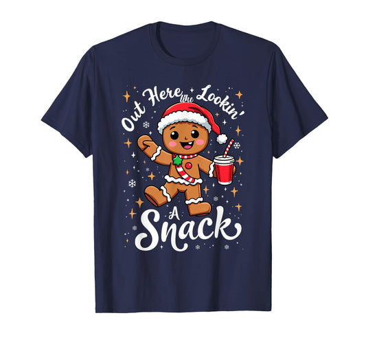 out here looking like a snack christmas funny BouJee Xmas T-Shirt
