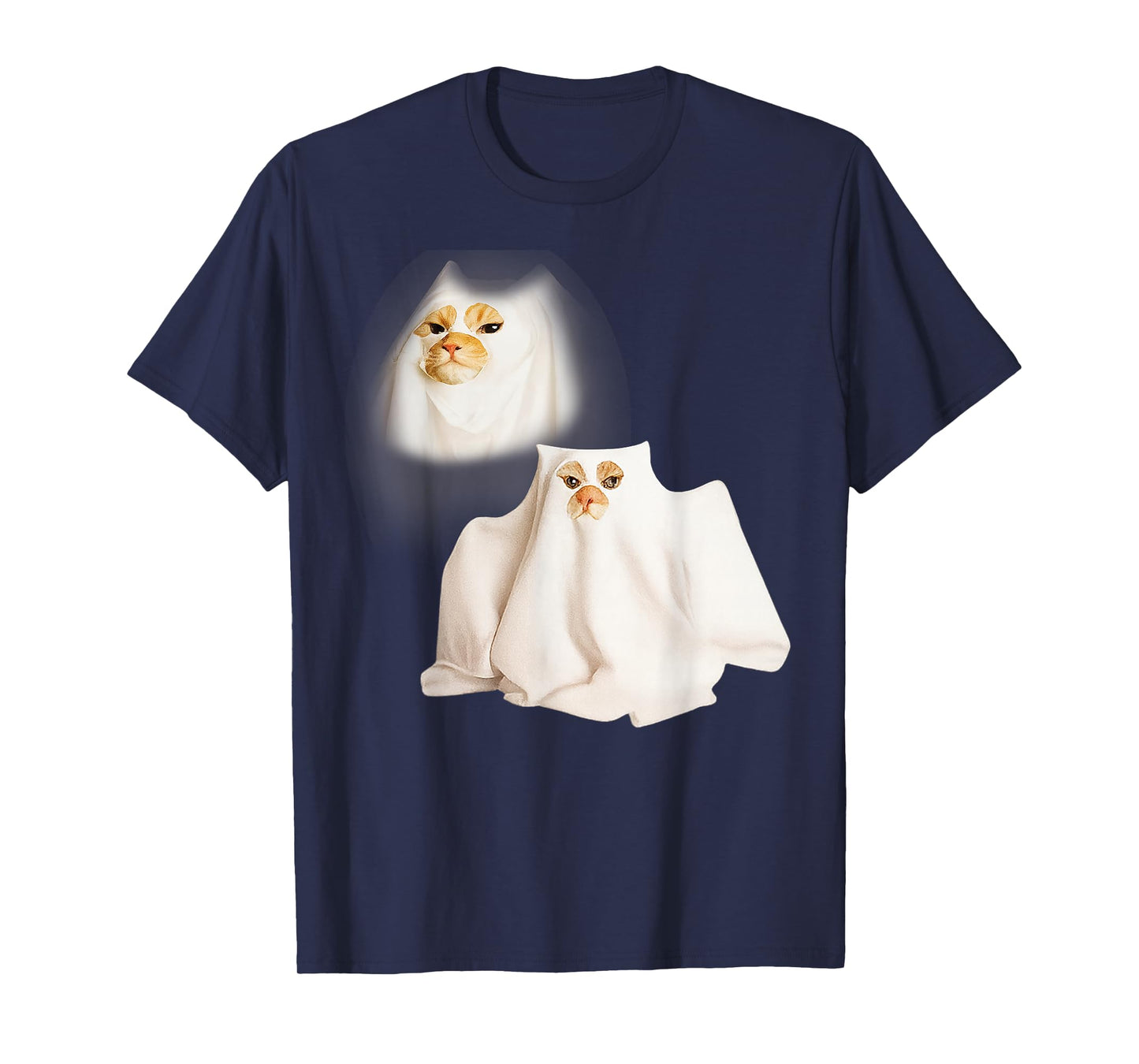Ghost Kitten Meme Ghost Cat Funny Wizard Cat Halloween T-Shirt