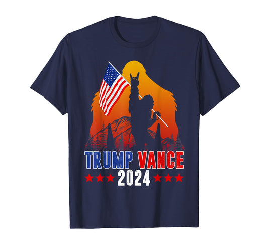 Trump Vance 2024 For President VP USA Election Bigfoot T-Shirt