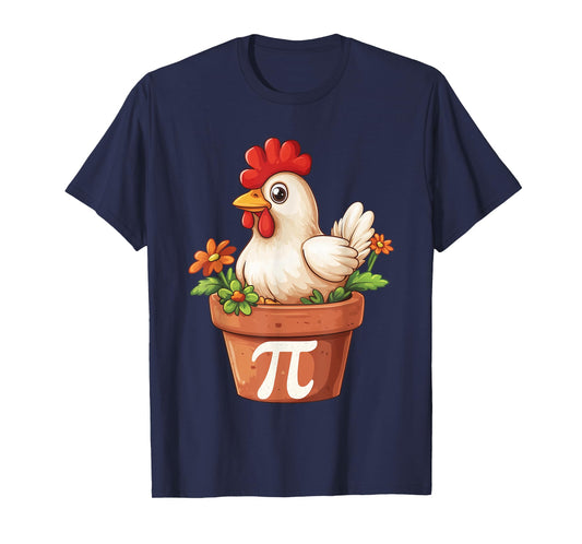 Chicken Pot Pi Day Symbol Math March 14 3.14 Teacher Student T-Shirt