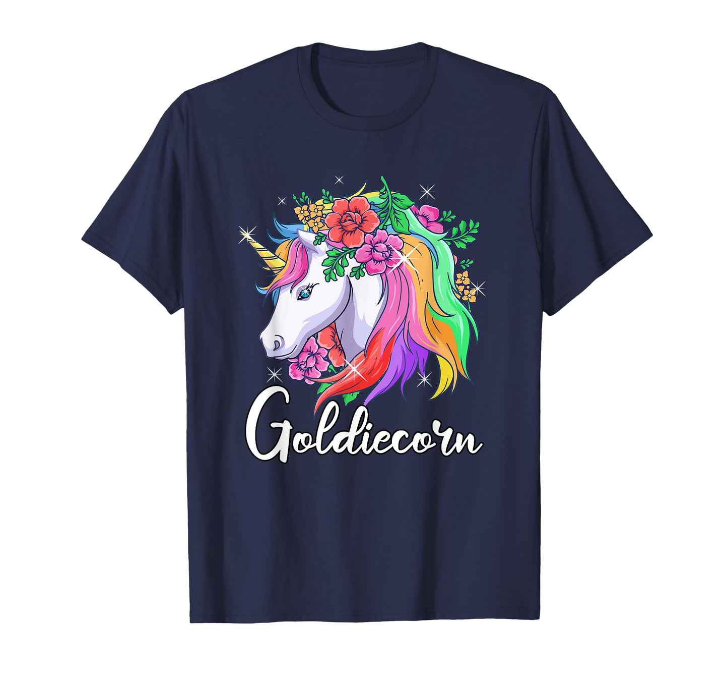 Cute Goldiecorn Personalized Name Unicorn Goldie T-Shirt