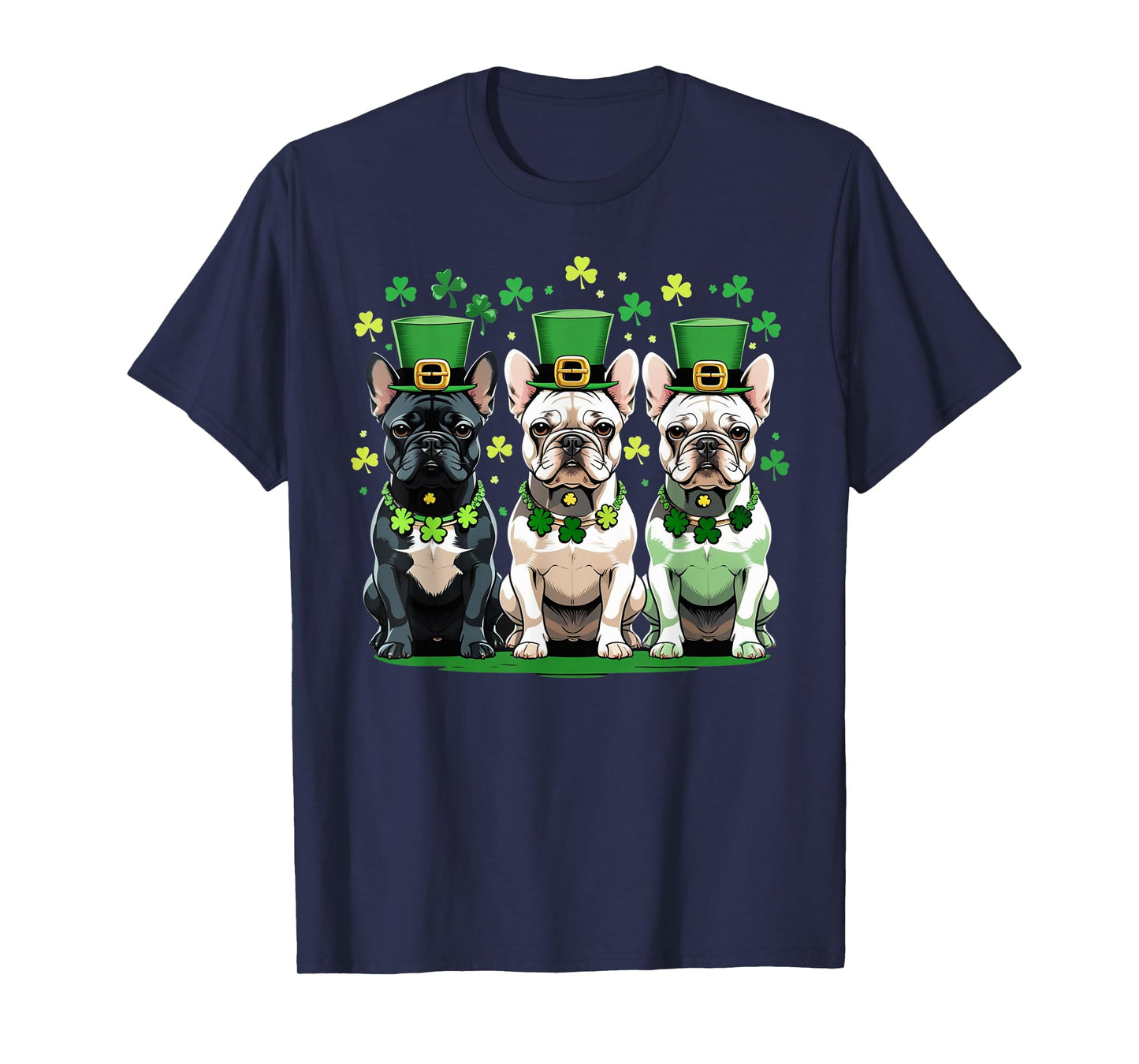 St. Patrick’s Day French Bulldog - Lucky Irish Dog Theme men T-Shirt