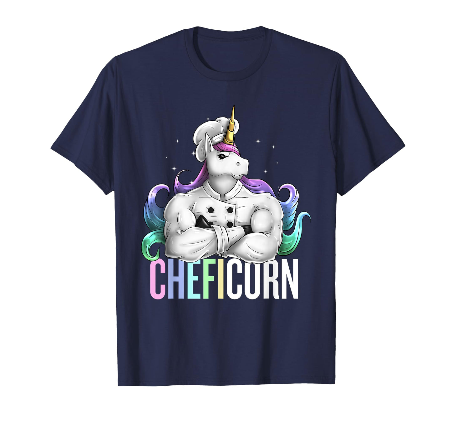 Unicorn Chef Cheficorn Cooking Pun Funny Cook Funny T-Shirt