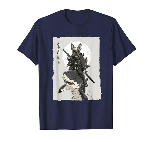 Samurai French Bulldog Dog Lover Vintage Mens Graphic T-Shirt