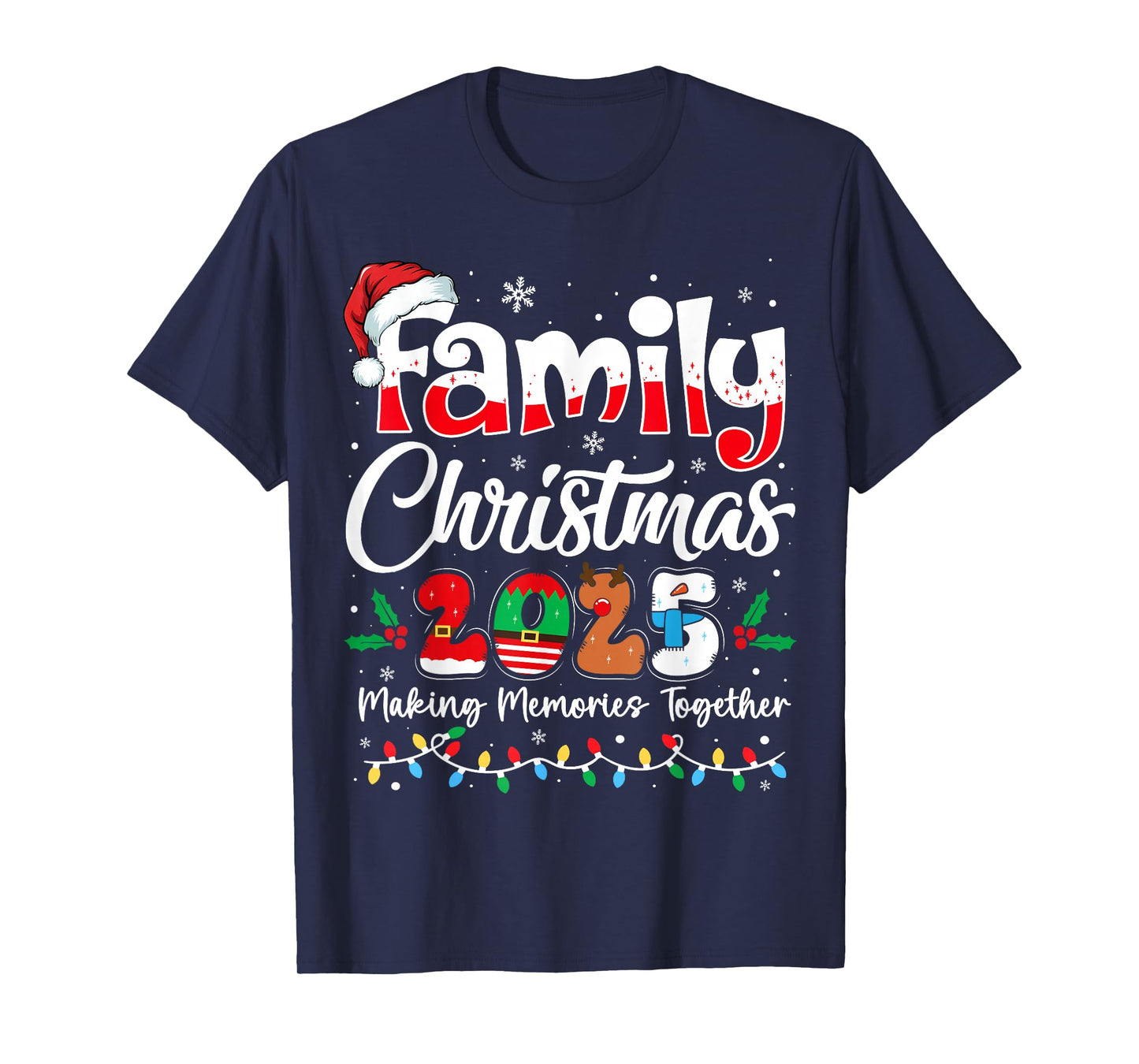 Family Christmas 2025 Matching Outfit Xmas Squad Santa T-Shirt