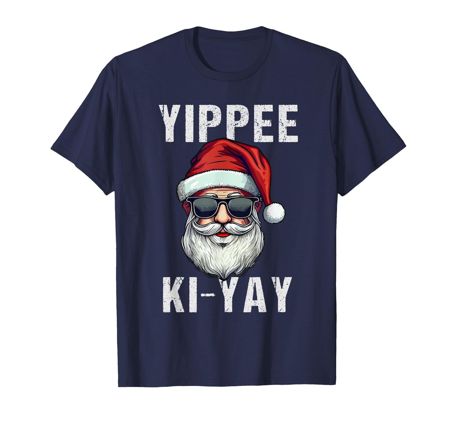 Funny Christmas Sweater Yippee-Ki-Yay Xmas T-Shirt, Unisex-Adults, Unisex-Kids, Black, Small, Short Sleeve, T-Shirt, Christmas, Funny Christmas Tees