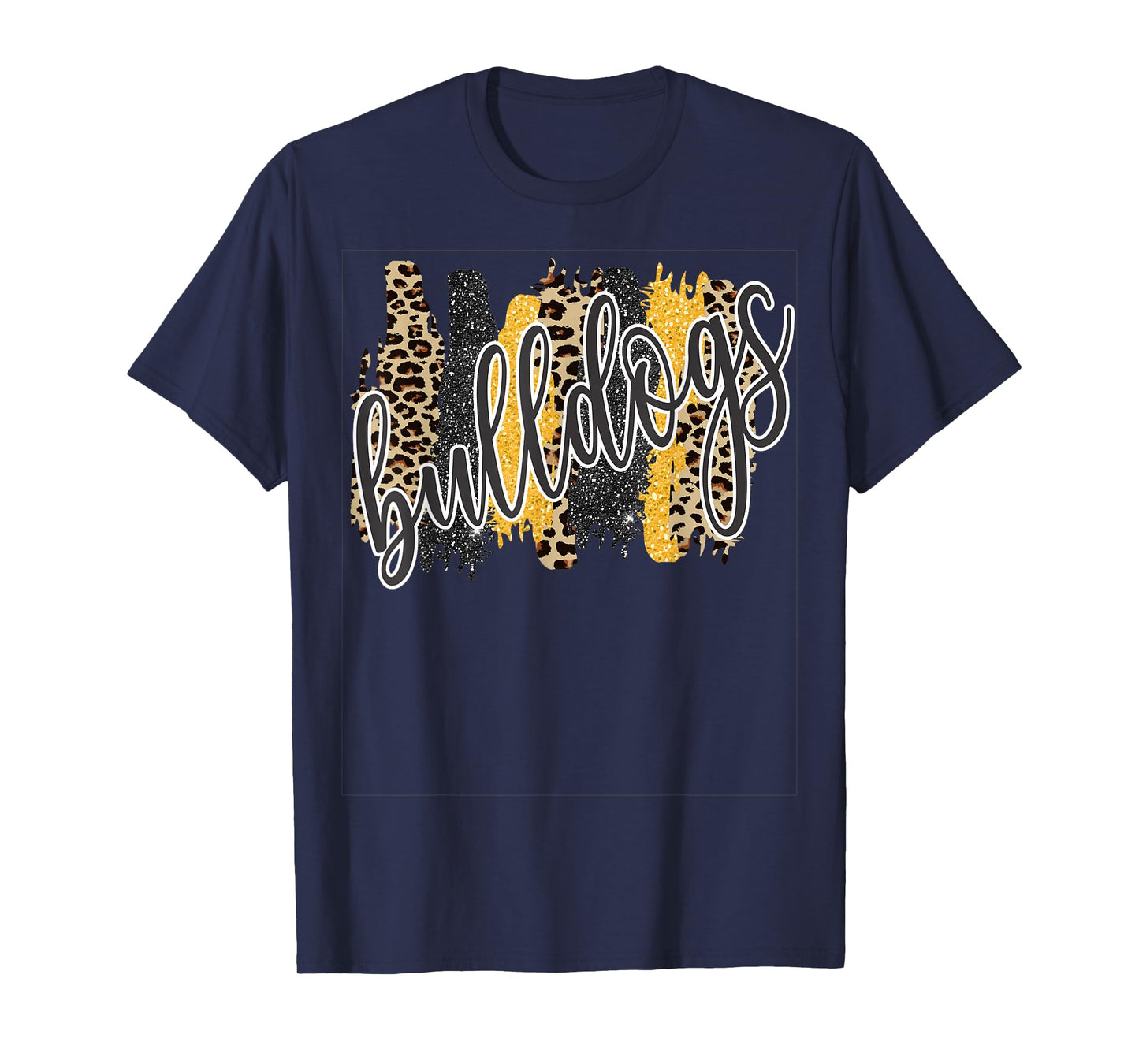 Bulldogs Swash School Spirit Yellow Black T-Shirt