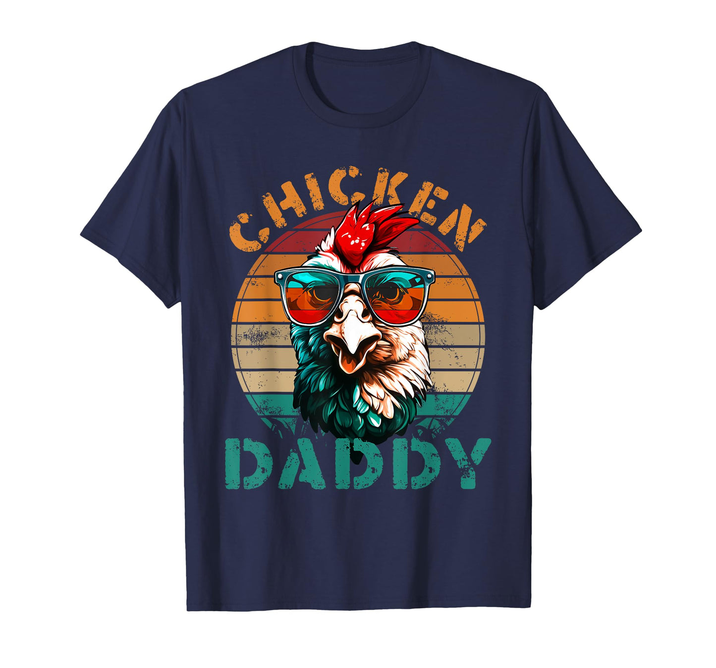 Chicken Daddy Retro Chicken Dad Fathers Day Men T-Shirt