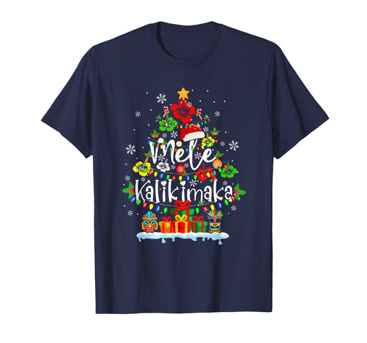 Mele Kalikimaka Christmas Tree Mexican Colorful Floral Lover T-Shirt