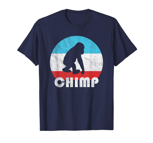 Baby Chimpanzee Chimp Vintage Retro Silhouette Gift T-Shirt