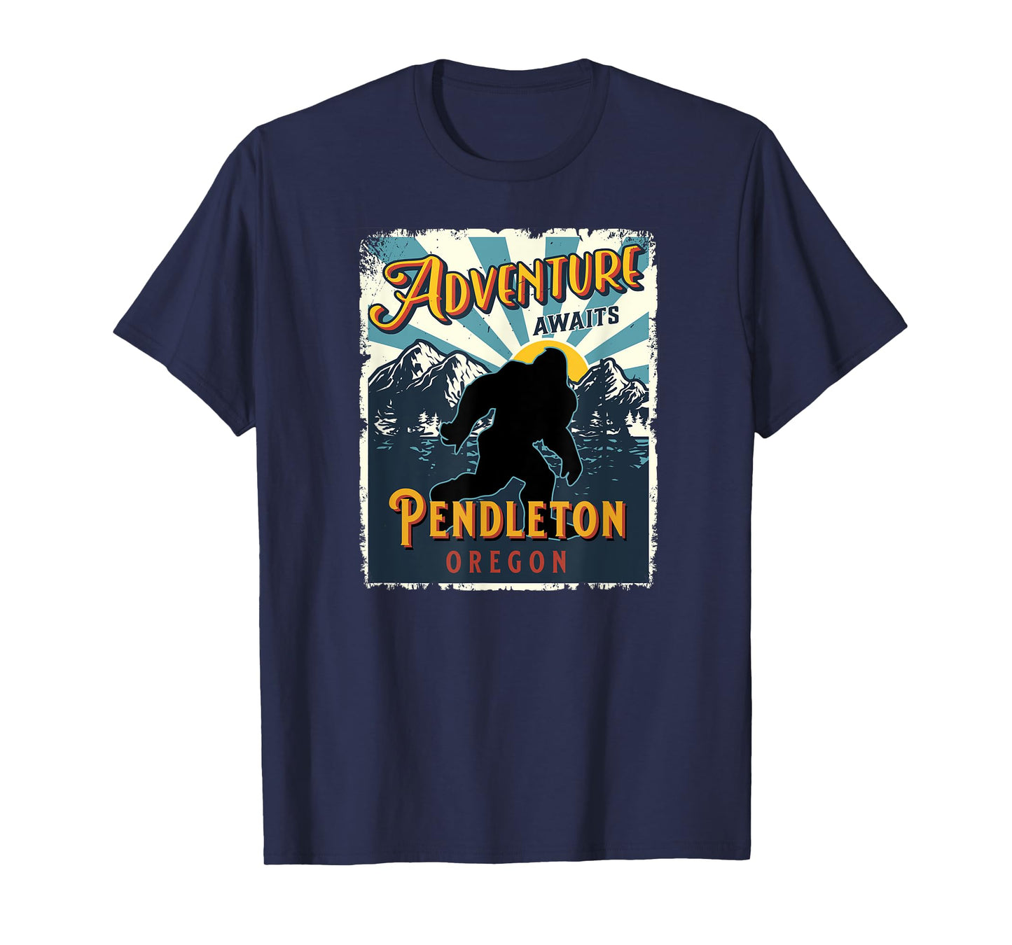 Pendleton Oregon Retro Sasquatch Big Foot Bigfoot Souvenir T-Shirt