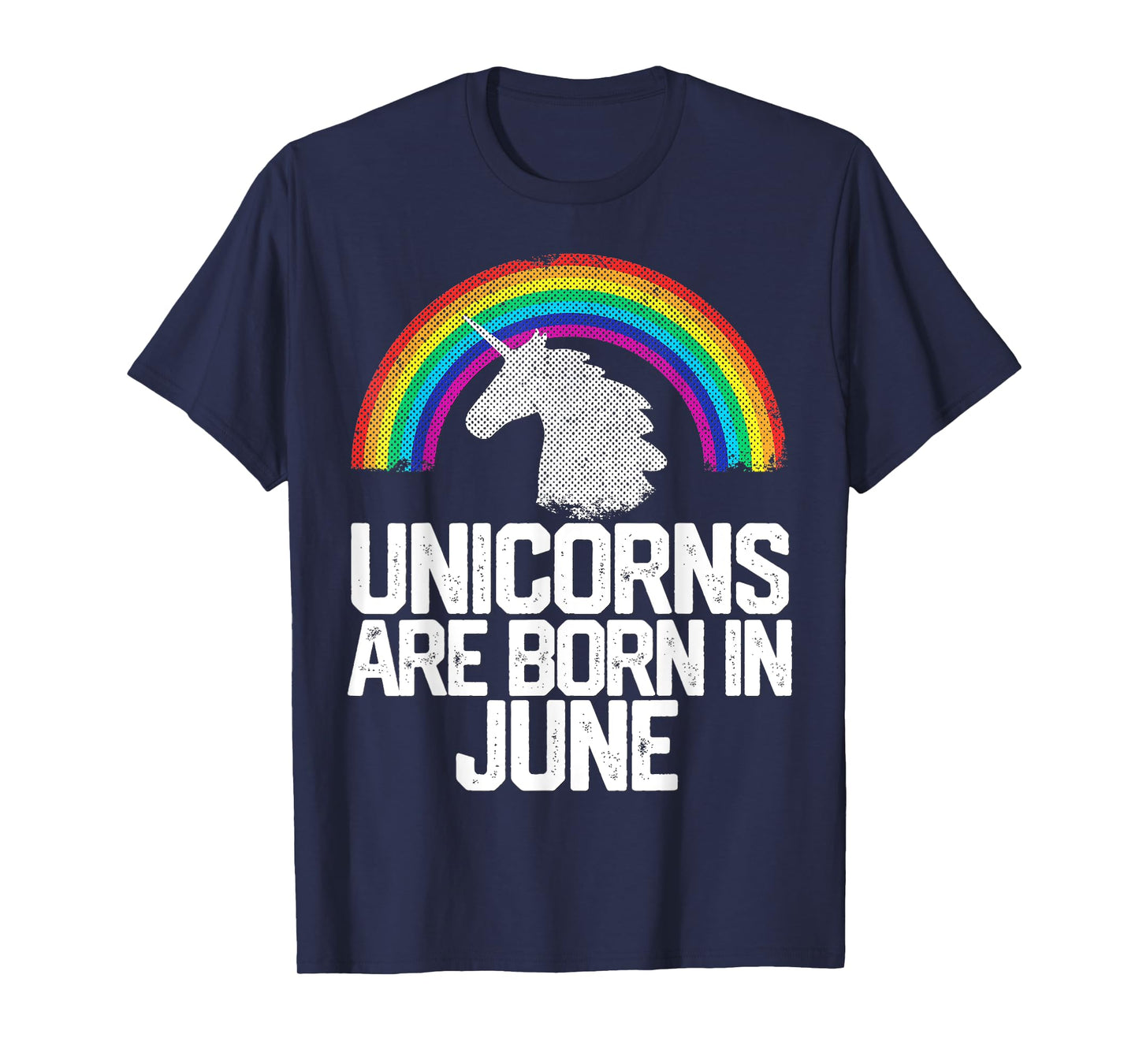 UNICORNS ARE BORN IN JUNE Birthday Gift Rainbow Girl Women T-Shirt