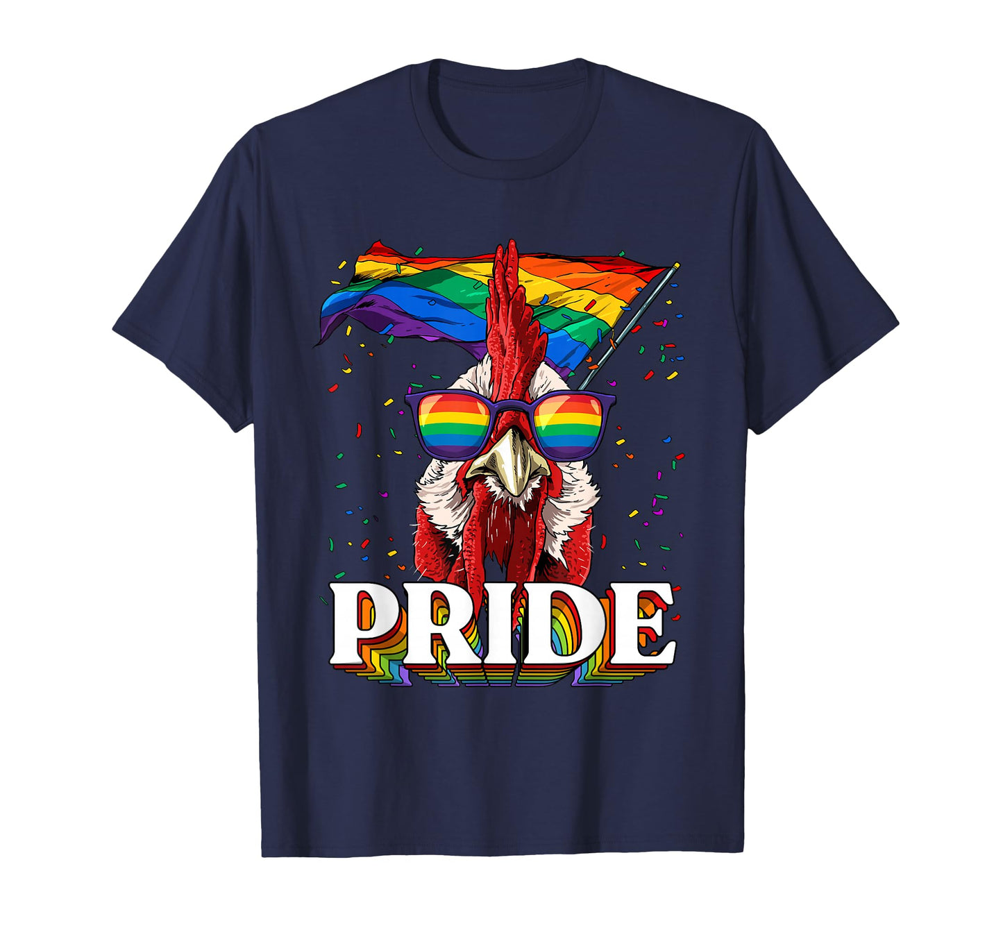 Pride LGBTQ Chicken Rainbow Flag Pride Month Rooster Animal T-Shirt