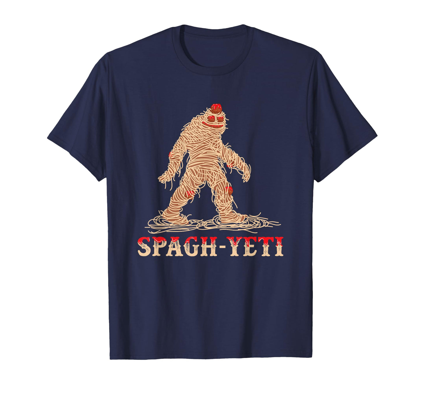 Spaghetti Pasta Meatballs Ramen Noodle Shirt Sasquatch Gift T-Shirt