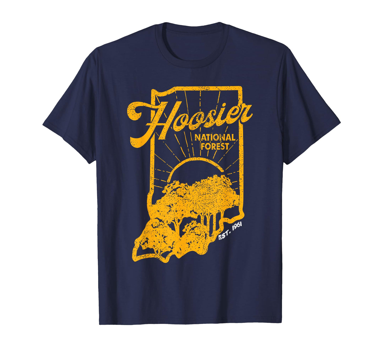 Indiana State Hoosier National Forest Retro Vintage T-Shirt