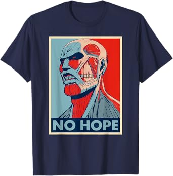 Attack on Titan Colossus Titan No Hope Poster Art Anime T-Shirt