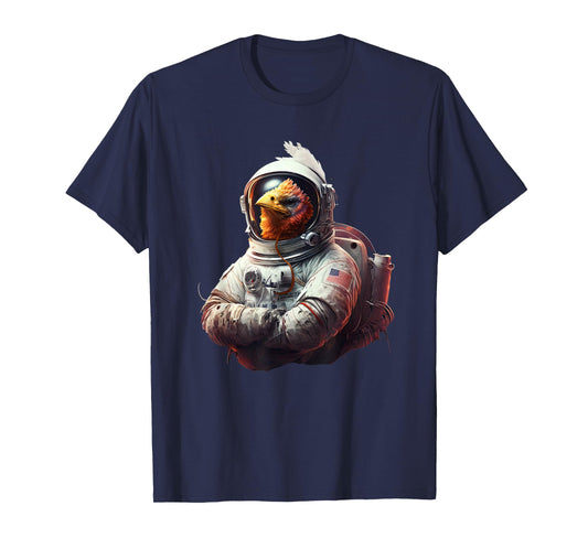 Chicken Cool Astronaut space T-Shirt