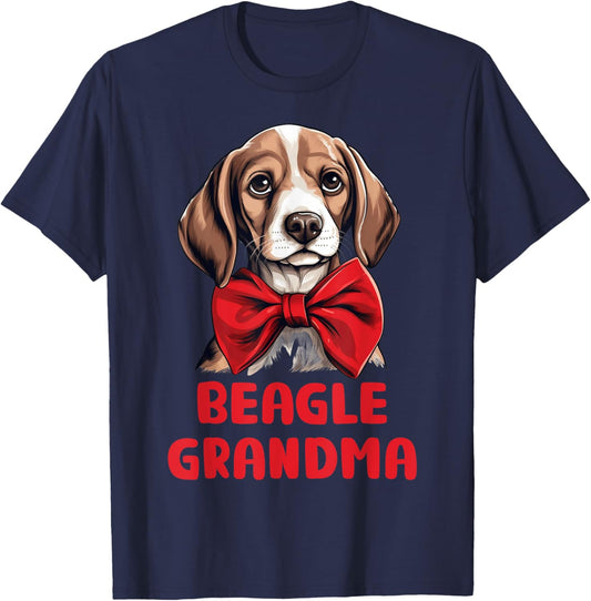 Cute Beagle Grandma Dog Lovers Gift Funny Puppy Beagle Owner T-Shirt