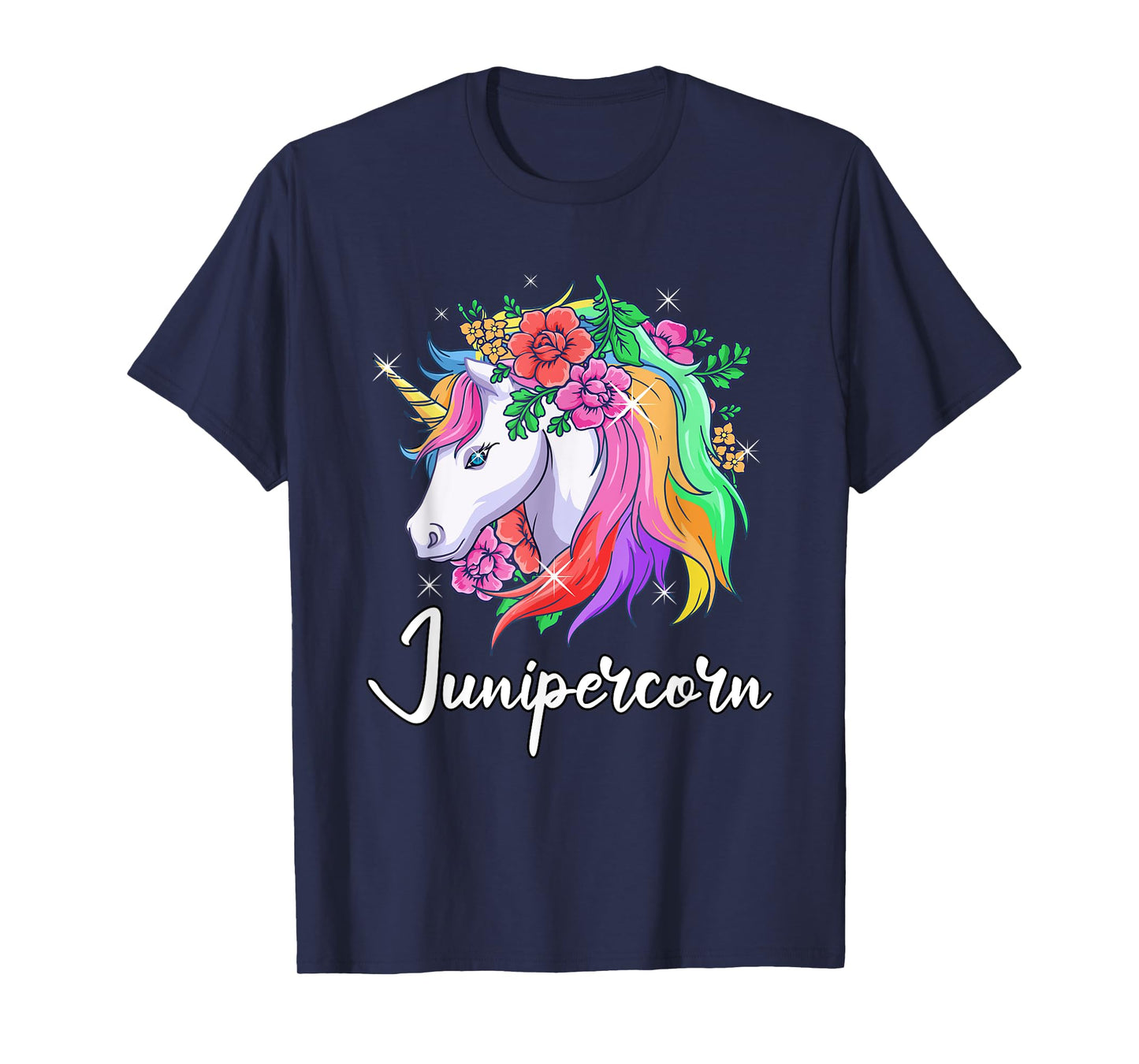 Cute Junipercorn Personalized Name Unicorn Juniper T-Shirt