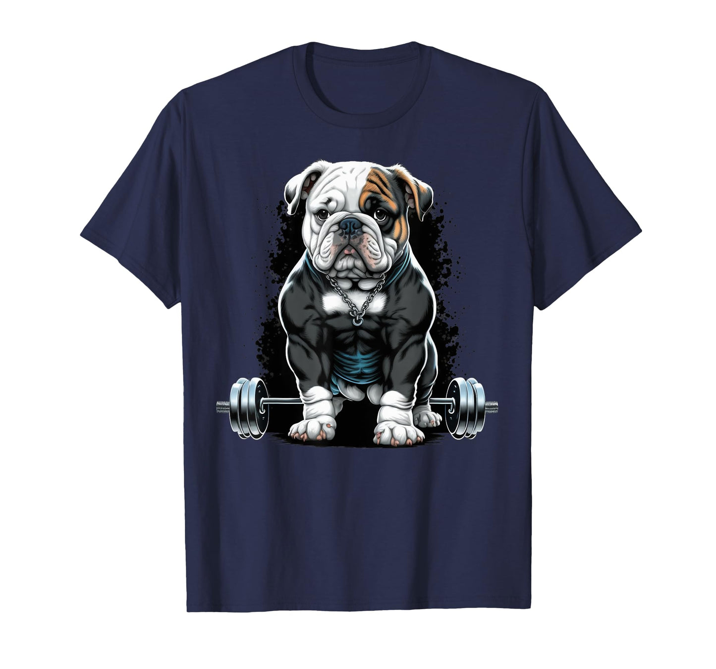 Bulldog Weightlifting Dog Funny Fitness Gym Bulldog T-Shirt