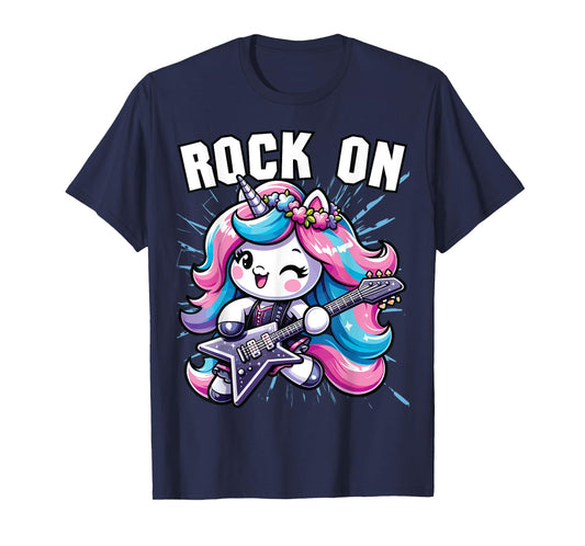 Girls Rock, Rock On, Unicorn Girls Rock and Roll T-Shirt