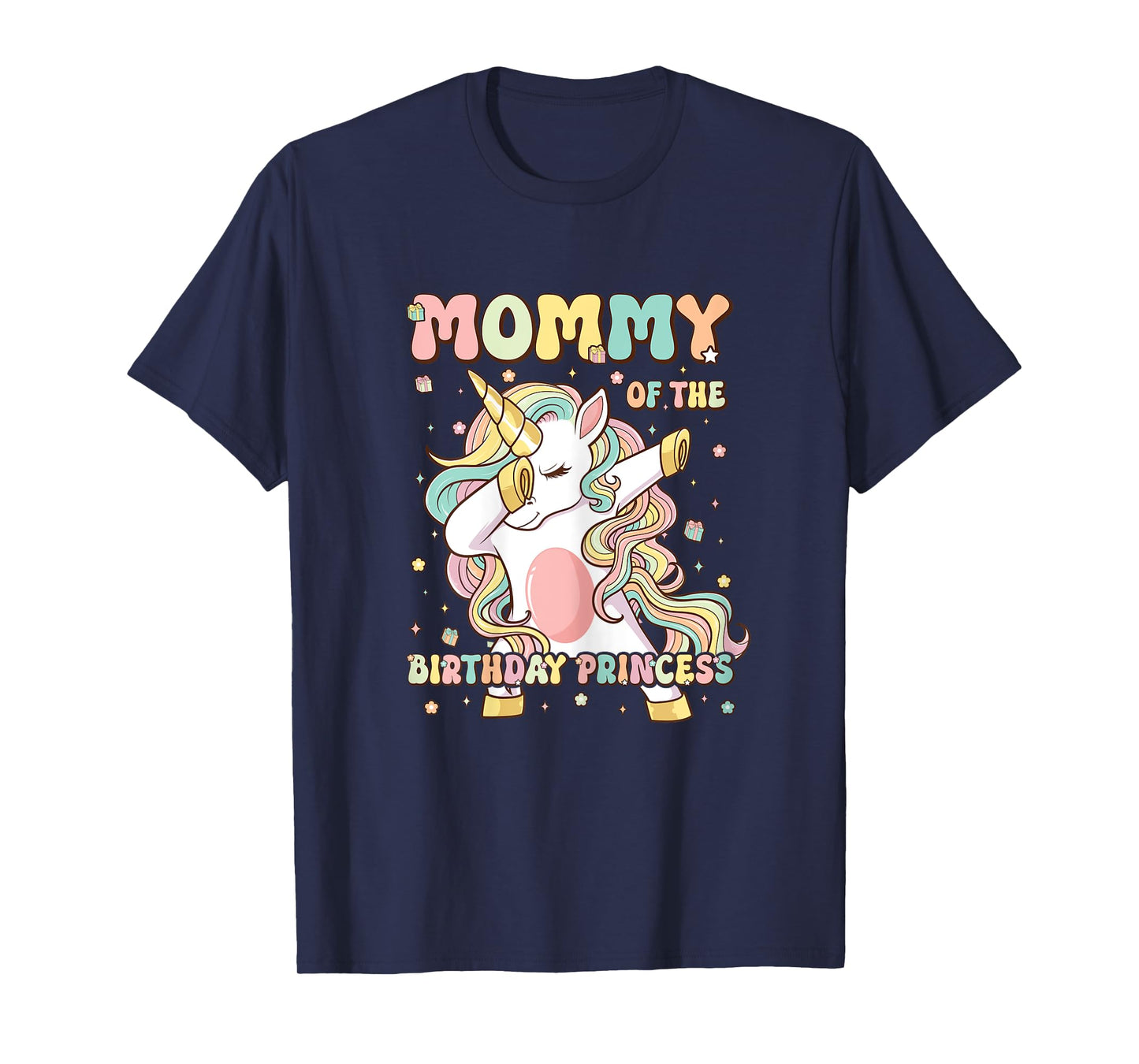 Mommy Of The Birthday Princess Unicorn Birthday Girl's Mom T-Shirt