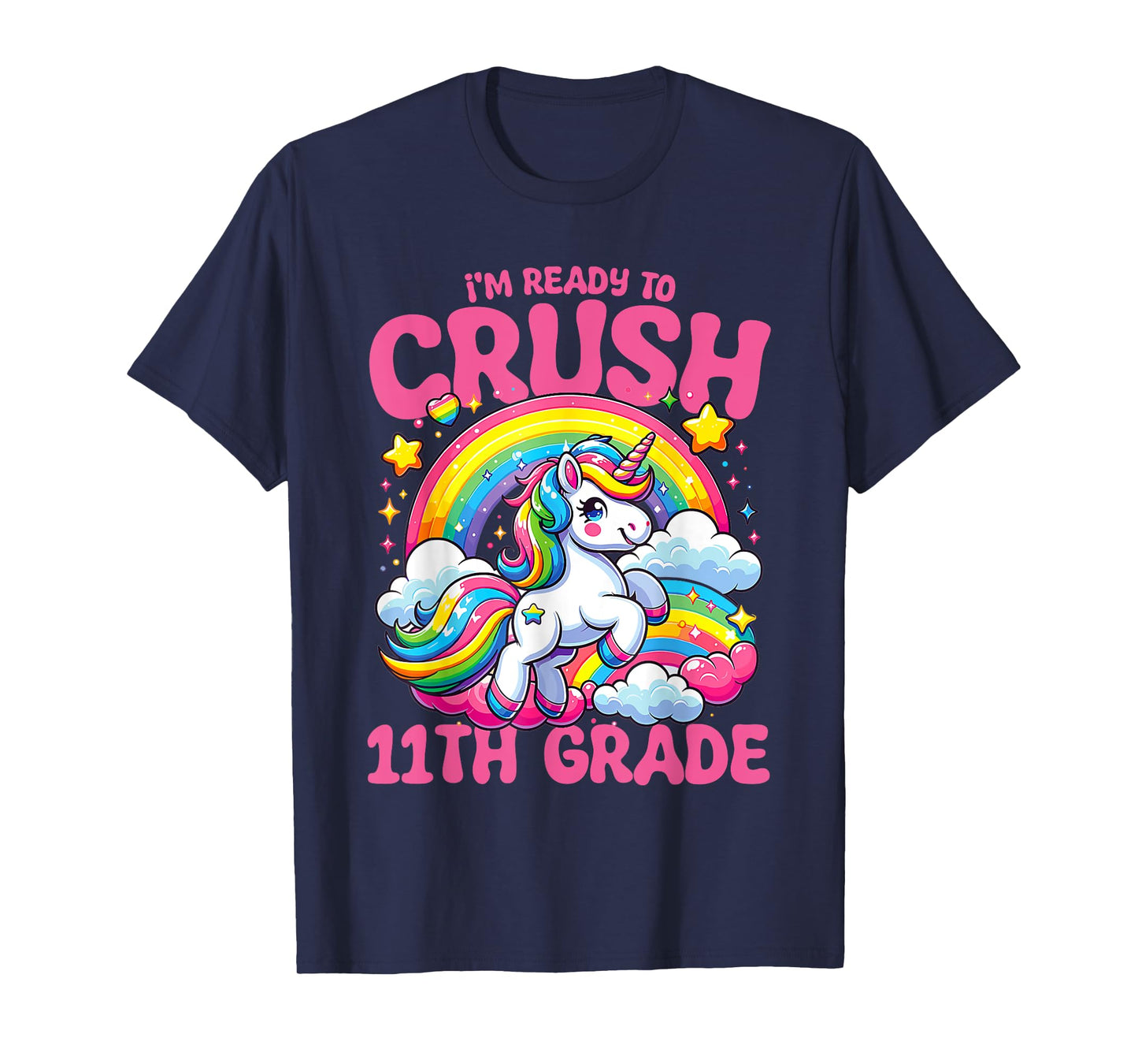 Crush 11th Grade Unicorn Girls Teacher Back to School T-Shirt