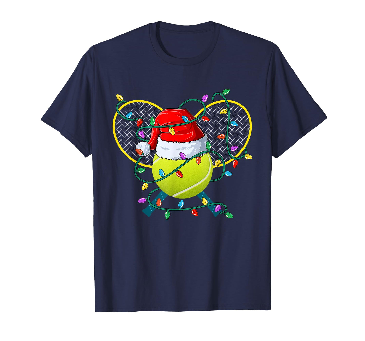 Christmas Tennis Xmas Santa Sports Hat Mens Womens Kids T-Shirt