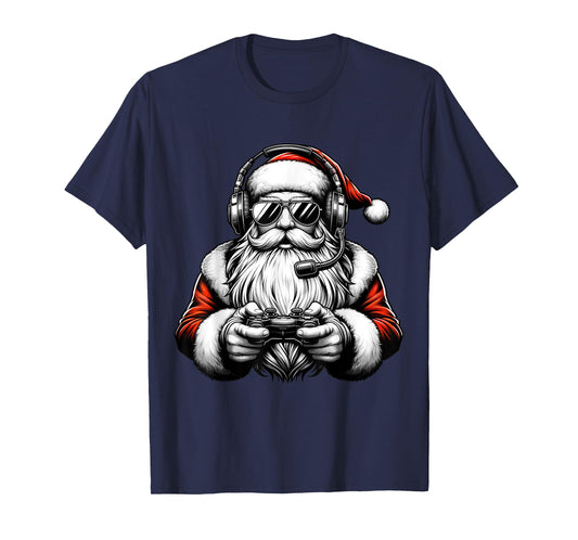 Christmas Gamer Boys Video Game Santa Xmas T-Shirt