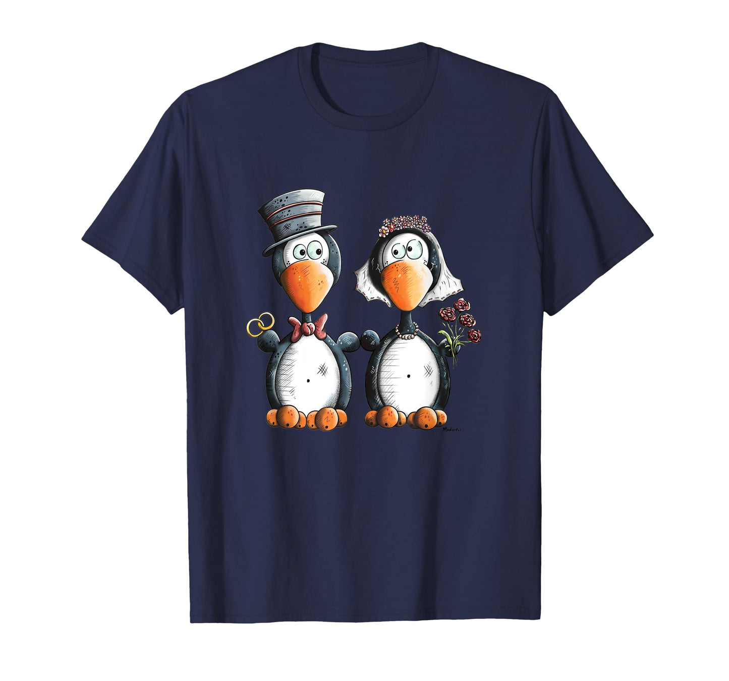 Awesome Penguin Wedding Gift For Bride And Groom T-Shirt
