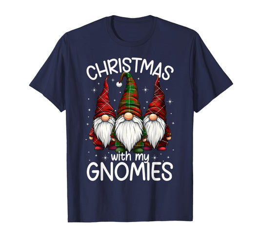 Christmas With My Gnomies Xmas Family Gnome Winter Holiday T-Shirt