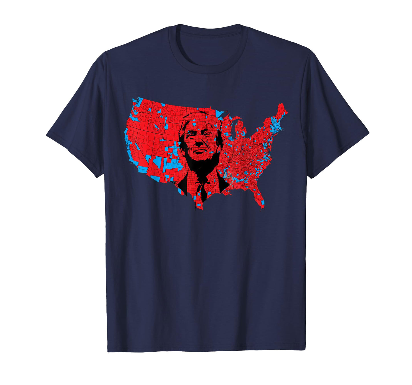 Red Wave Map of USA in the Trump 2024 Presidential Election T-Shirt