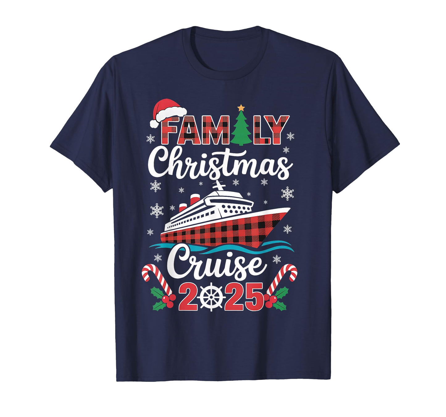 Family Christmas Cruise 2025 Matching Family Cruise Holiday T-Shirt