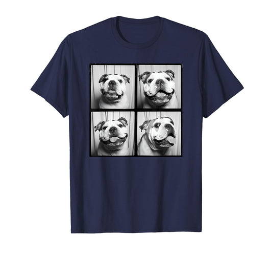 English Bulldog Puppy Face Pet Portrait Bulldog Mom T-Shirt